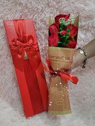 Gift set "Bouquet of soap roses in gift box (5 roses)"