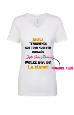 Women's T-shirt "Abuela te queremos con todo nuestro corazón"
