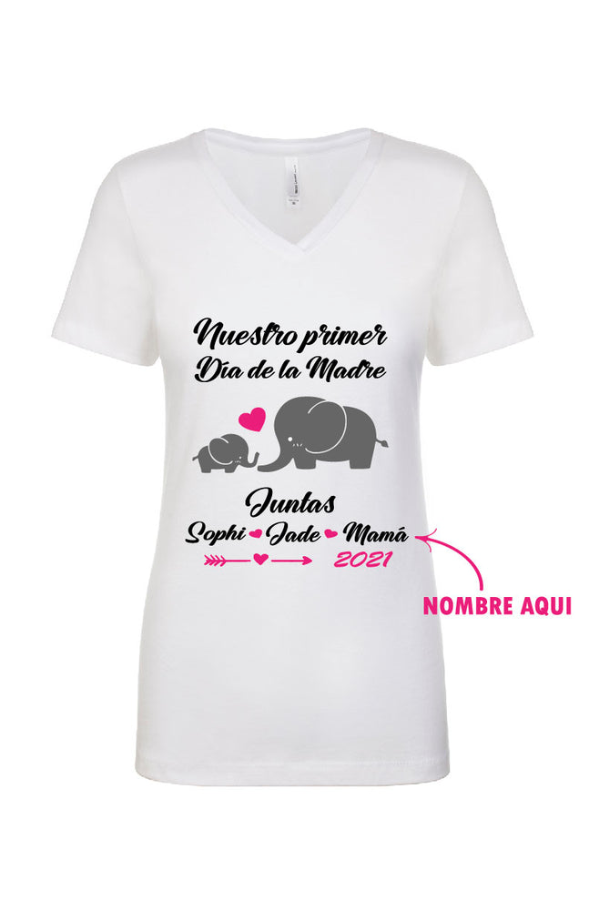 t-shirt "nuestro primer día de la madre"