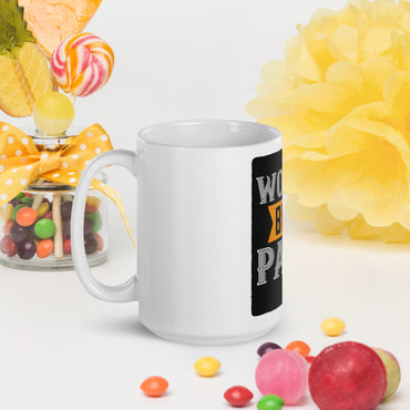 White glossy mug "Best World Papa"